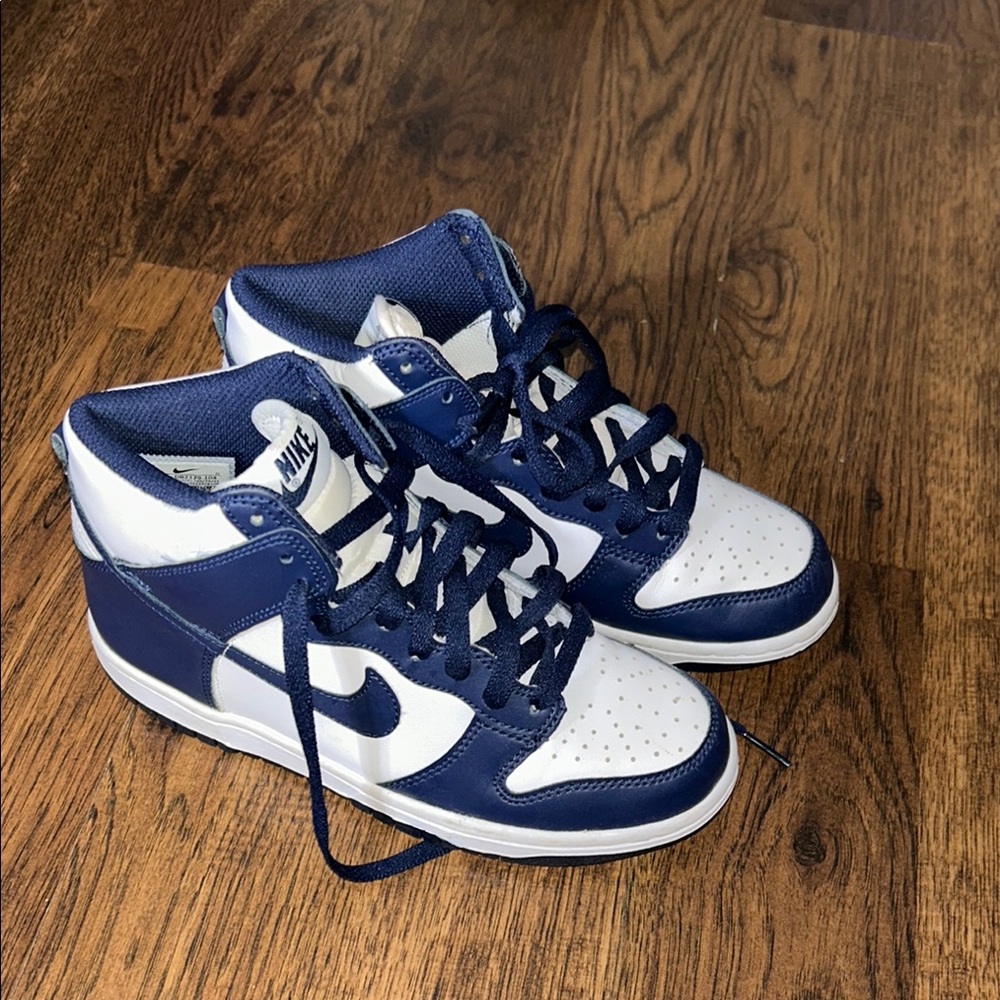 Nike High-Top Sneakers in Navy and White